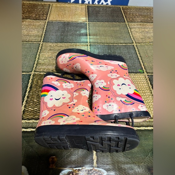 Kids Pink Cloud and Rainbow Boots - Picture 4 of 6
